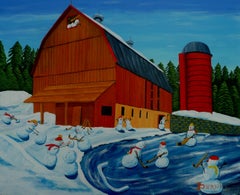 The Farm Team, Painting, Acrylic on Paper