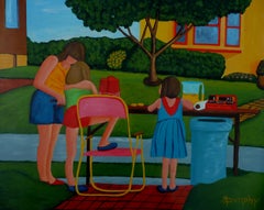 Lemonade-Ständer, Gemälde, Acryl auf Papier