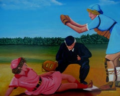 The Umpires Decision, Painting, Acrylic on Canvas