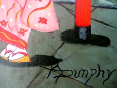 Visiting The Shrine, Painting, Acrylic on Canvas