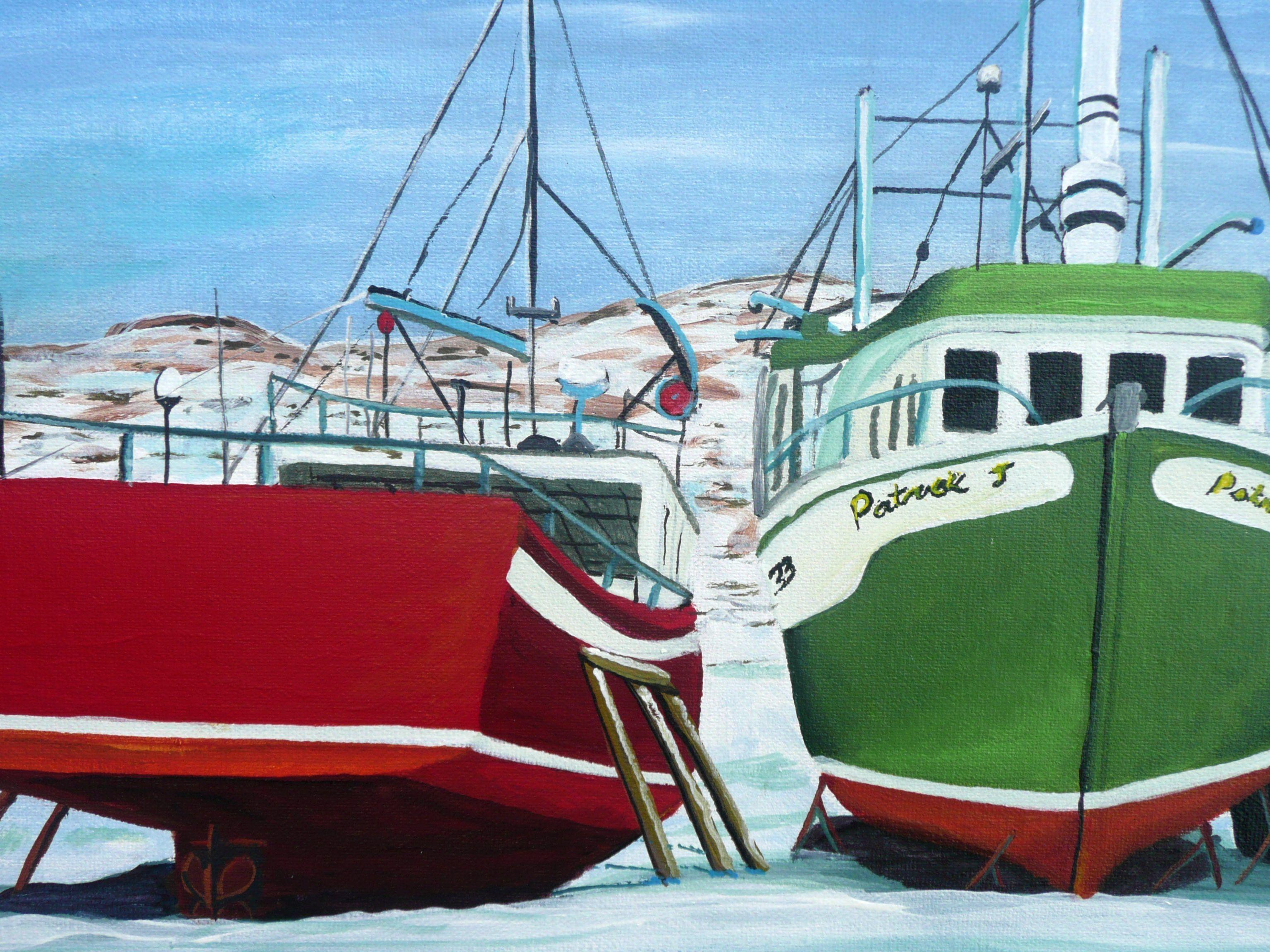 Winter am Meer, Gemälde, Acryl auf Leinwand (Impressionismus), Painting, von Anthony Dunphy