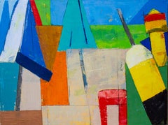 « Provincetown Canteen » d'Anthony Dyke ; peinture à l'huile sur toile, 38" x 48", 2023