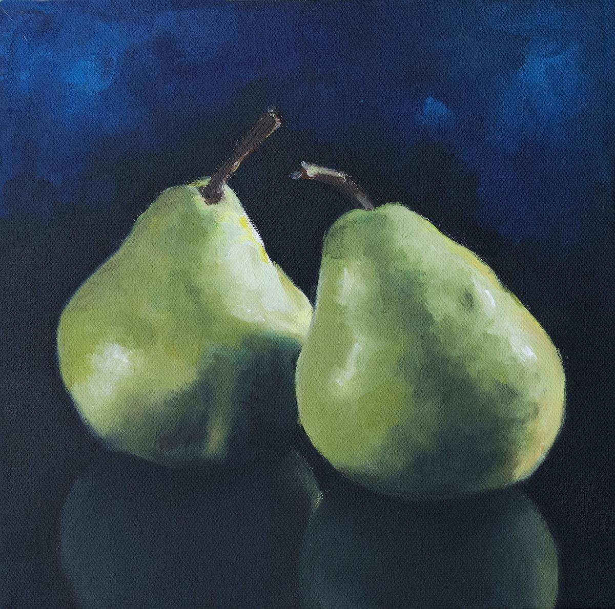 Anthony Enyedy Still-Life Painting - Small Oil Still Life Painting, "Just a Couple of Pairs" 