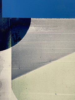 "Smp#15" 2025 acrylic, gypsum compound & spray paint on panel