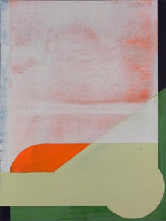 "Smp#16" 2025 acrílico, compuesto de yeso y pintura en spray sobre panel