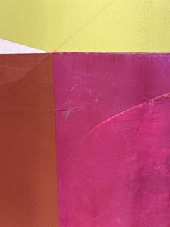 "Smp#4" 2023 acrylic, gypsum compound & spray paint on panel