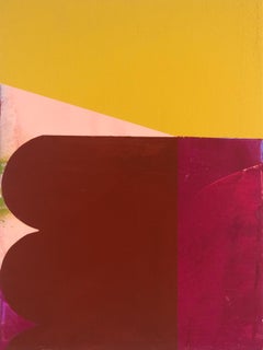 "Smp#4" 2023 acrílico, compuesto de yeso y pintura en spray sobre panel