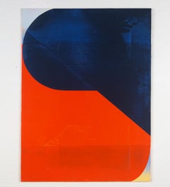 "Smp#5" 2023 acrylic, gypsum compound & spray paint on panel 16 x 12 in.