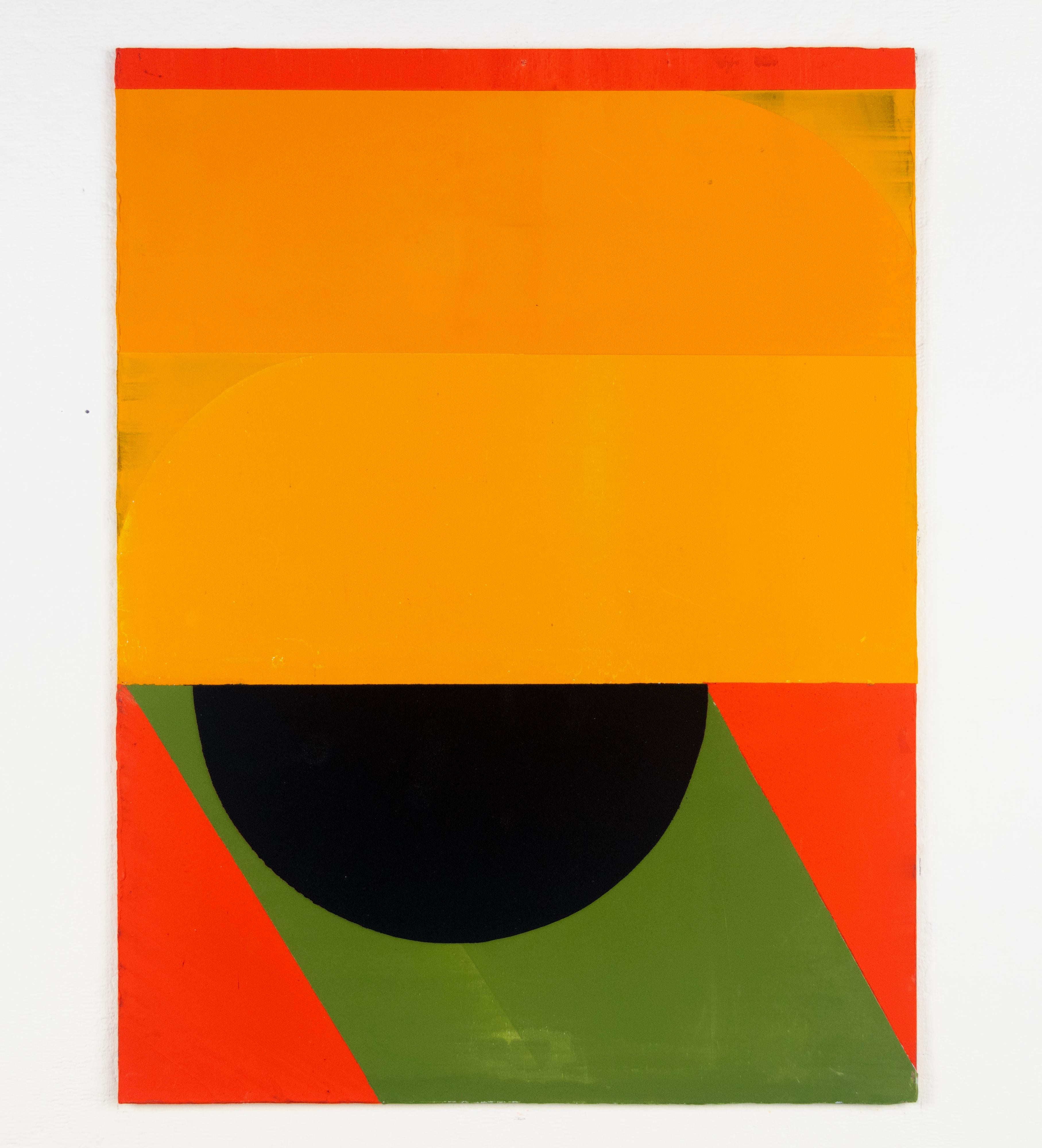 „Smp#8“ 2023 Acryl, Zigeunermischung und Sprühfarbe auf Tafel – Painting von Anthony Falcetta