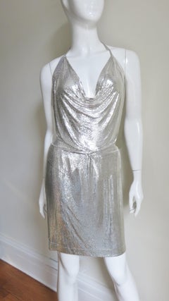 Anthony Ferrara Whiting Davis Iconic Metal Mesh Halter Top and Skirt Set 1970s