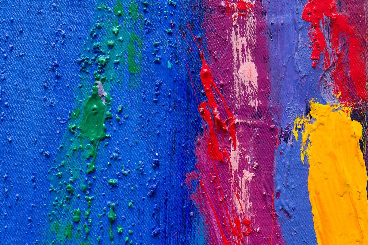 Acrylic and pumice on sacking, sailcloth and canvas -  Unframed.

Anthony Frost, son of Sir Terry Frost RA, is an English abstract artist whose vibrant, colorful paintings and prints exhibit the raw energy and freedom of rock music. 

Frost has