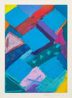 Cinq de carreau Pastel original