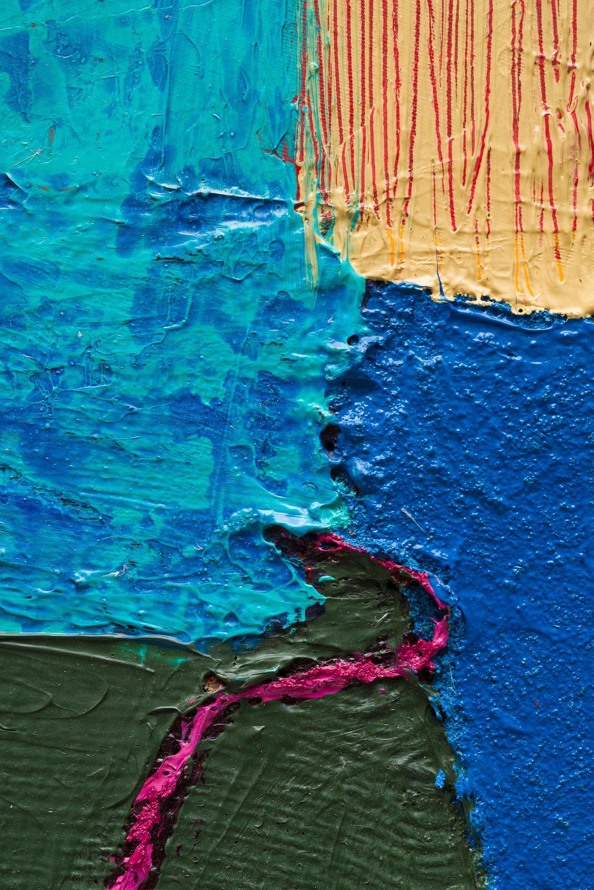 Uomo specchio (pittura astratta) - Painting Astratto di Anthony Frost