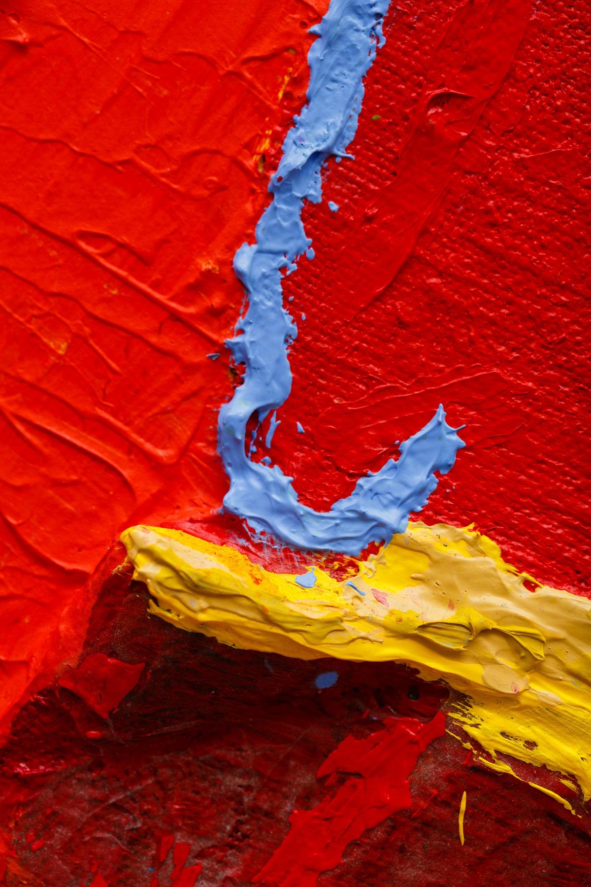 Sun Zoom Spark (peinture abstraite) - Abstrait Painting par Anthony Frost