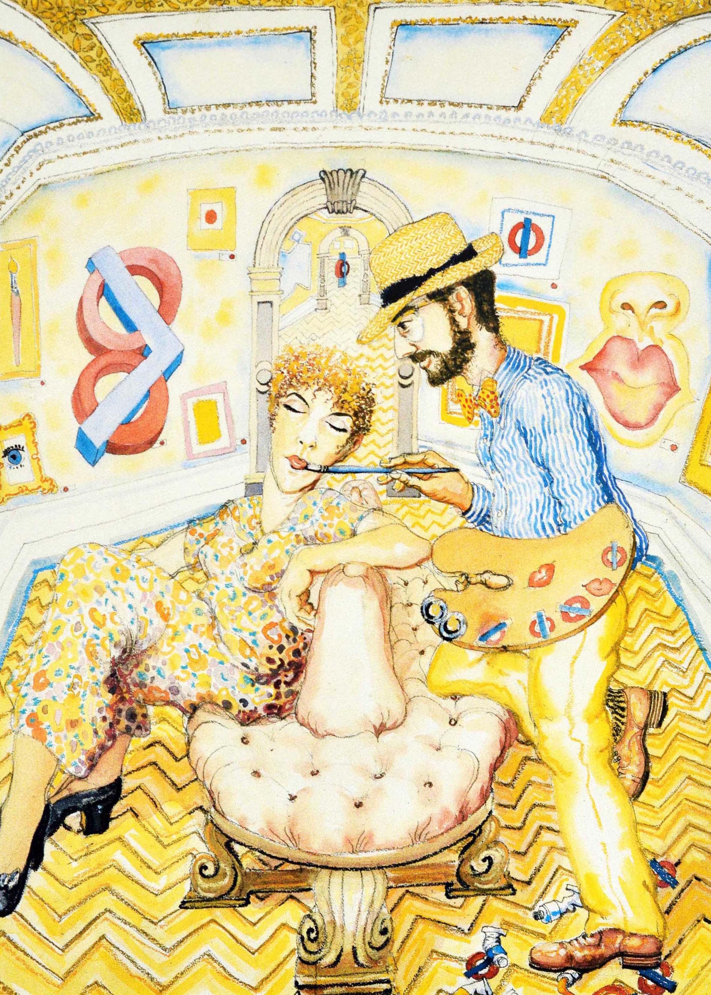 Poster originale d'epoca per la metropolitana di Londra LT Royal Academy Of Arts Painter - Print di Anthony Green