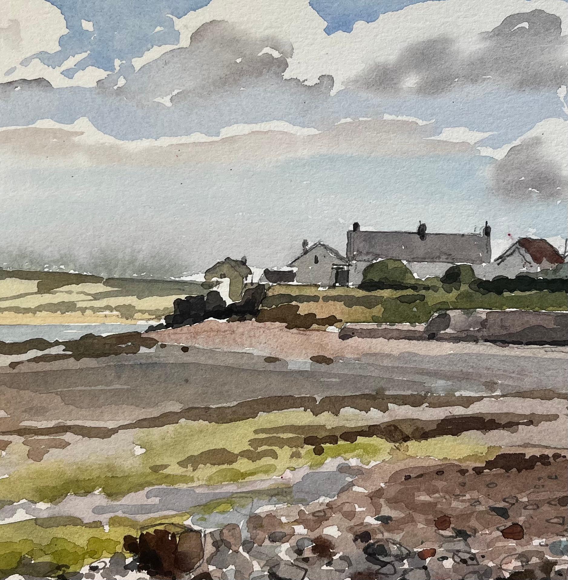 1987 Acquerello di Appledore, estuario del Devon settentrionale, con cottage e linea di costa in vendita 2