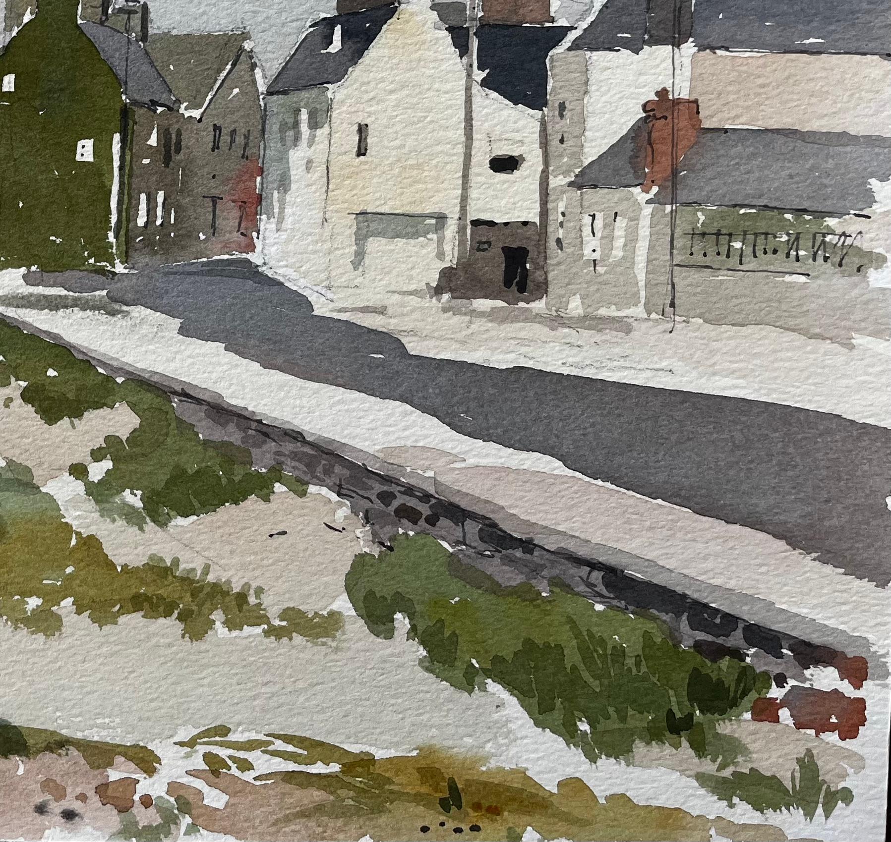 Titel: Küstendorf mit Kirchturm und vertäuten Booten Hope Borth 1988 Signiert
Von Tony Herbert (1927-2024)
Medium: Aquarell auf Papier, ungerahmt
Größe: 11,25 Zoll (Höhe) x 15,25 Zoll (Breite)
Zustand: gut, einige altersbedingte