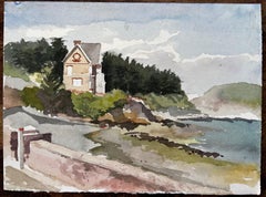 Erquy Brittany Seaside Villa on Clifftop with Rocky Shoreline and Coastal Path