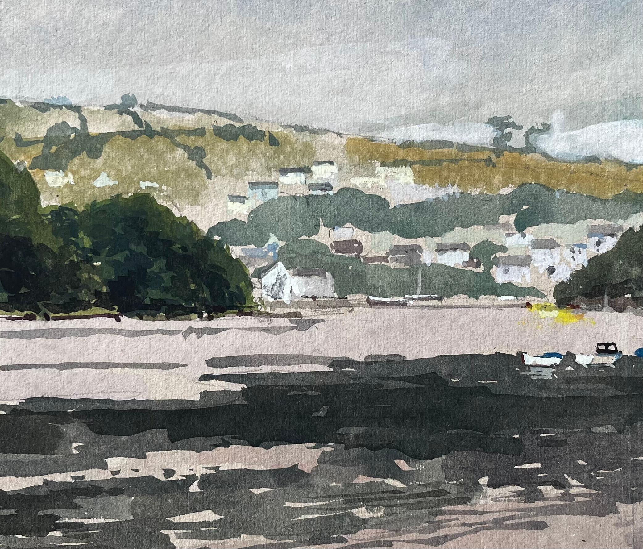 Estuary View with Boats and Hills Distant View of Cardigan from St Dogmaels For Sale 1