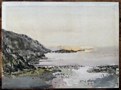 Evening Coastal View Near Nefyn North Wales 1976 Watercolour Seascape