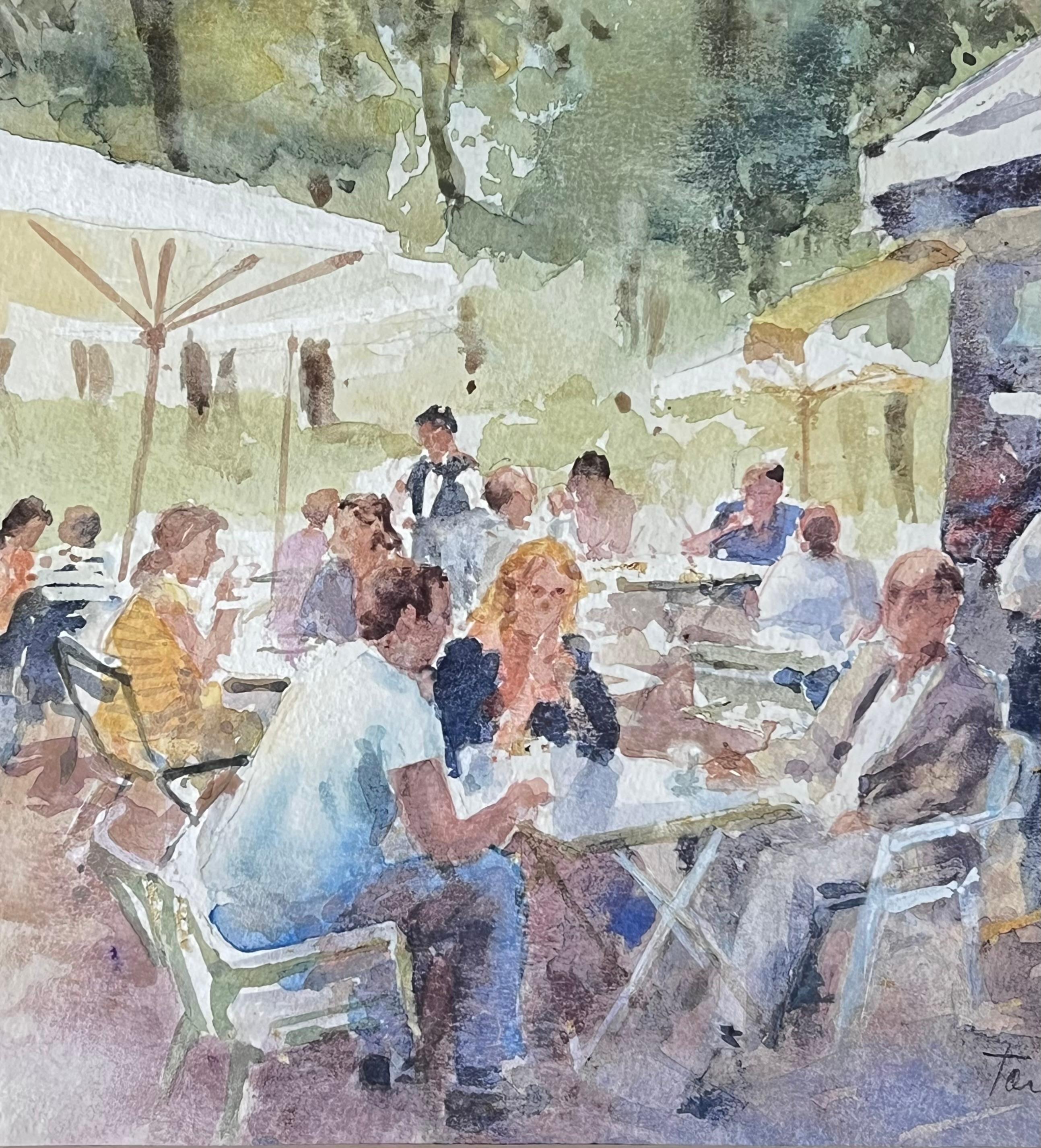Summers Day
Signed By Tony Herbert (1927-2024)
Medium: Watercolor on artists paper on board, framed - glass covered 
Framed: 15 x 16 inches
Watercolour: 8 x 9.5 inches
Condition: Good and sound condition 
Provenance: From a large private collection