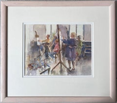 Aquarell-Figurative Zeichnungen und Aquarellbilder