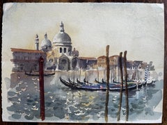 Gondolas on the Grand Canal with Santa Maria della Salute Venice