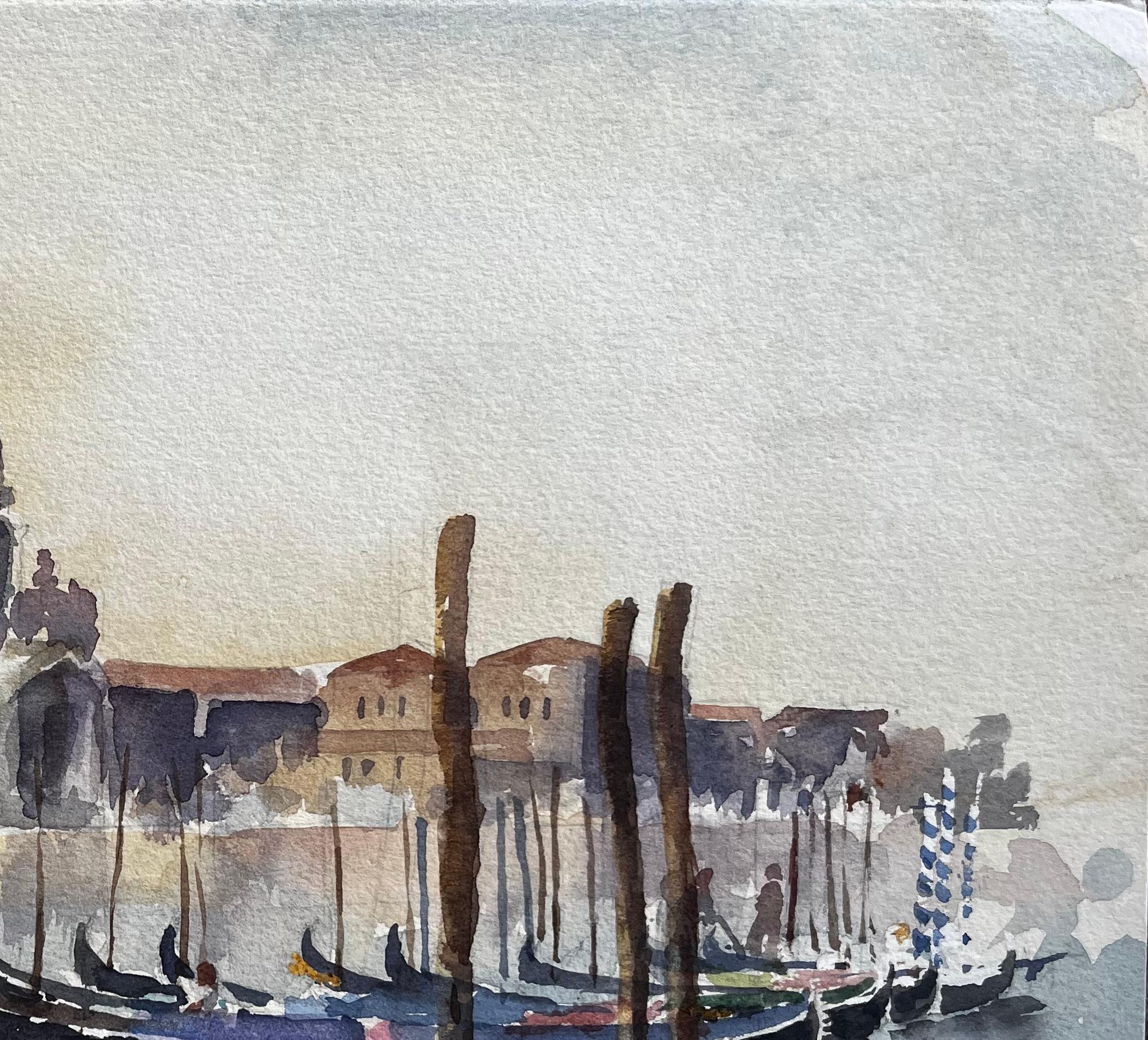 Gondolas on the Grand Canal with Santa Maria della Salute Venice For Sale 1