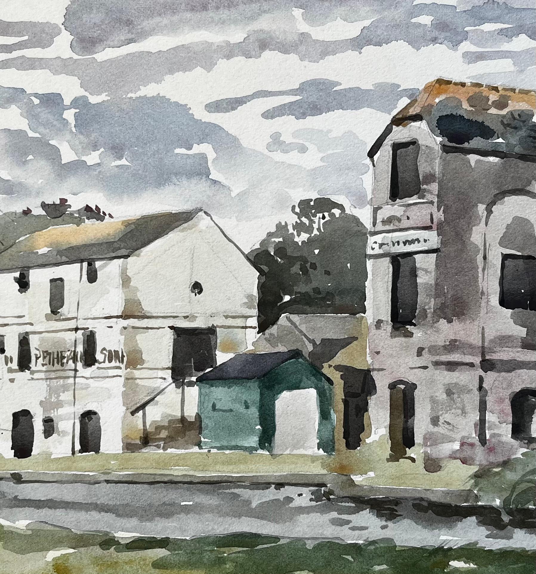 Magazzini storici del canale e riflessi nel canale di Bude in Cornovaglia 1978 in vendita 2