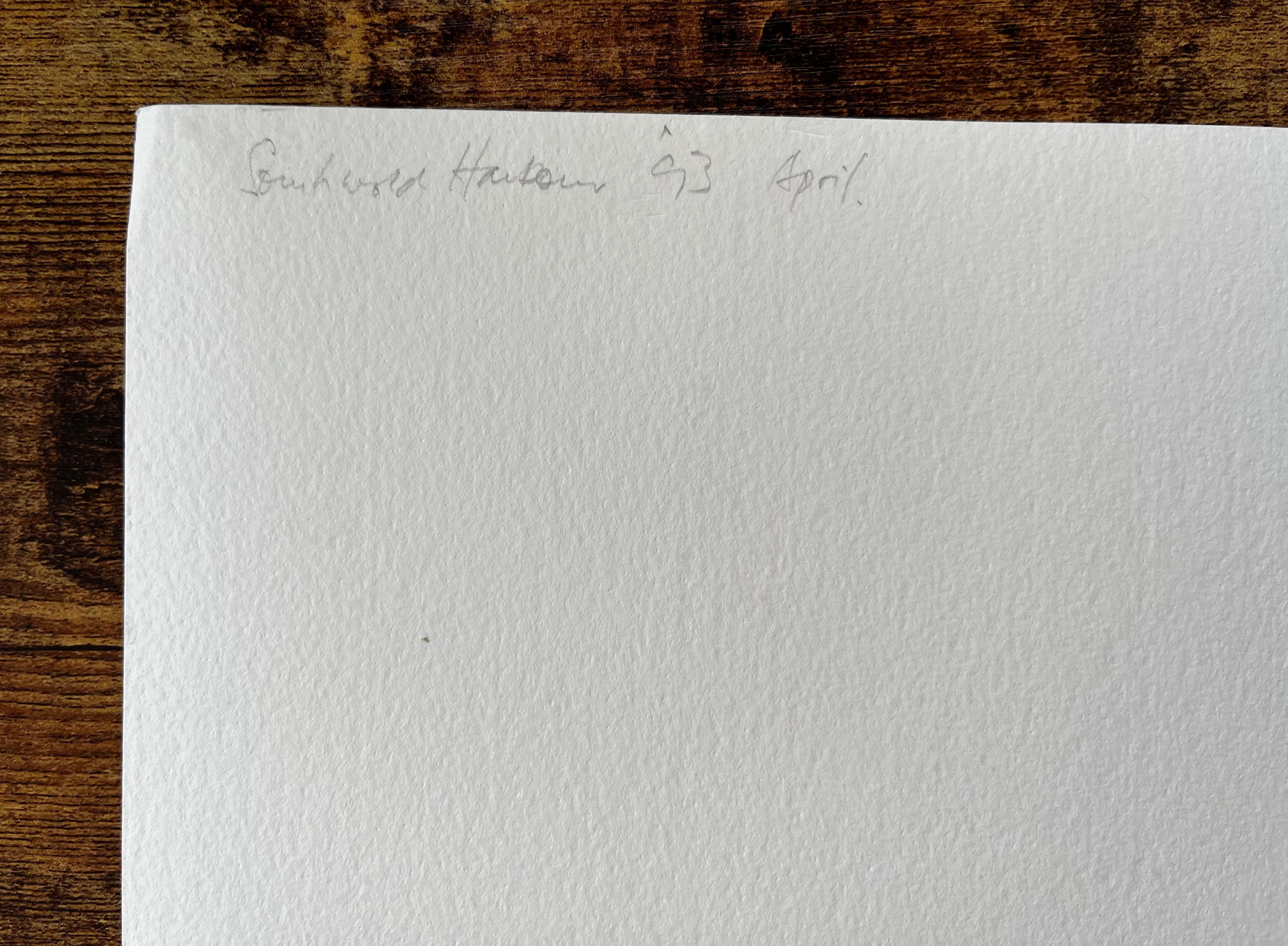 Original-Aquarell Southwold Harbour Boote und Fischerhütten Szene im Angebot 4