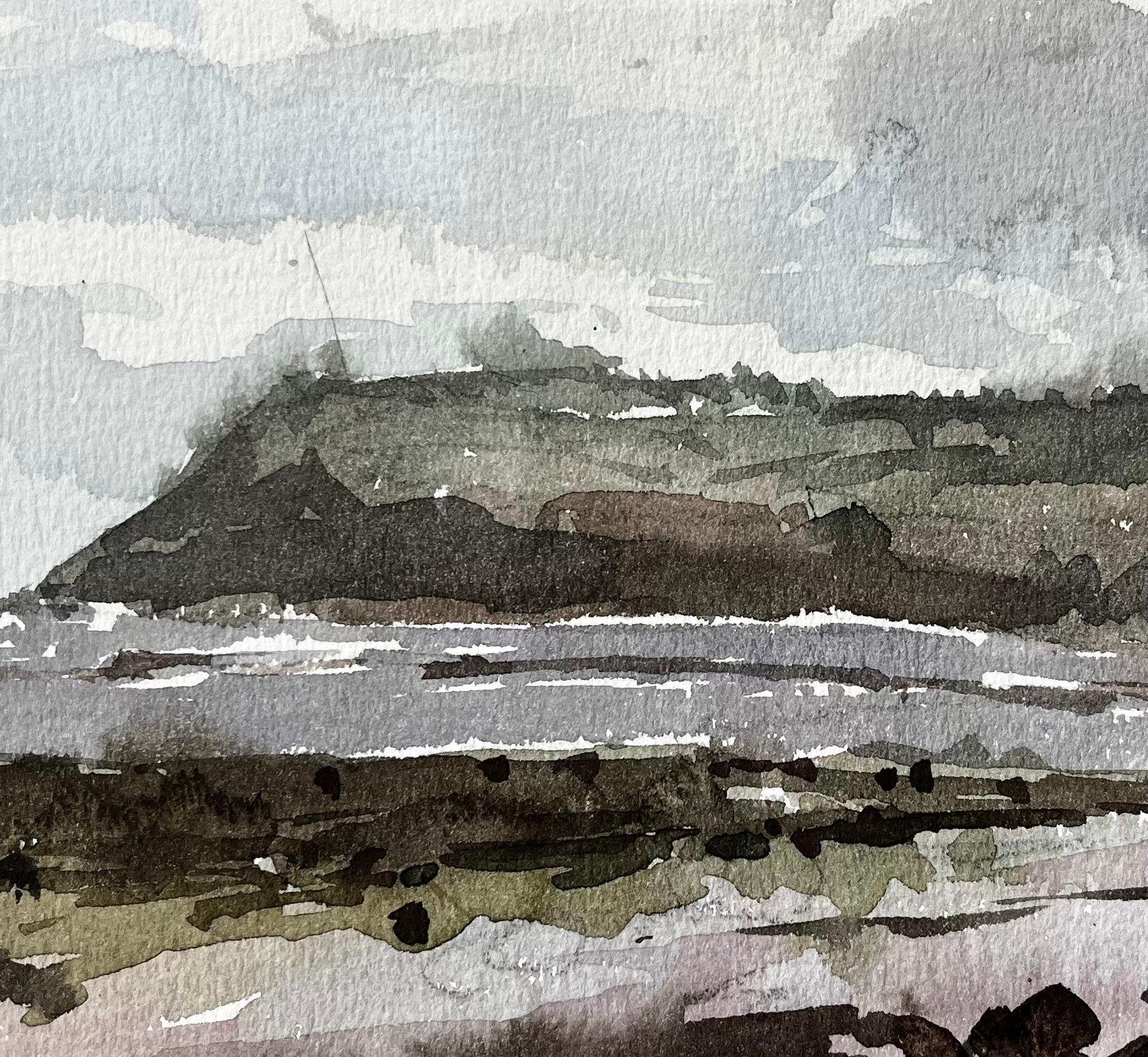 Robin Hoods Bay Headland and Shoreline Under Cloudy Sky Yorkshire 1983 For Sale 2