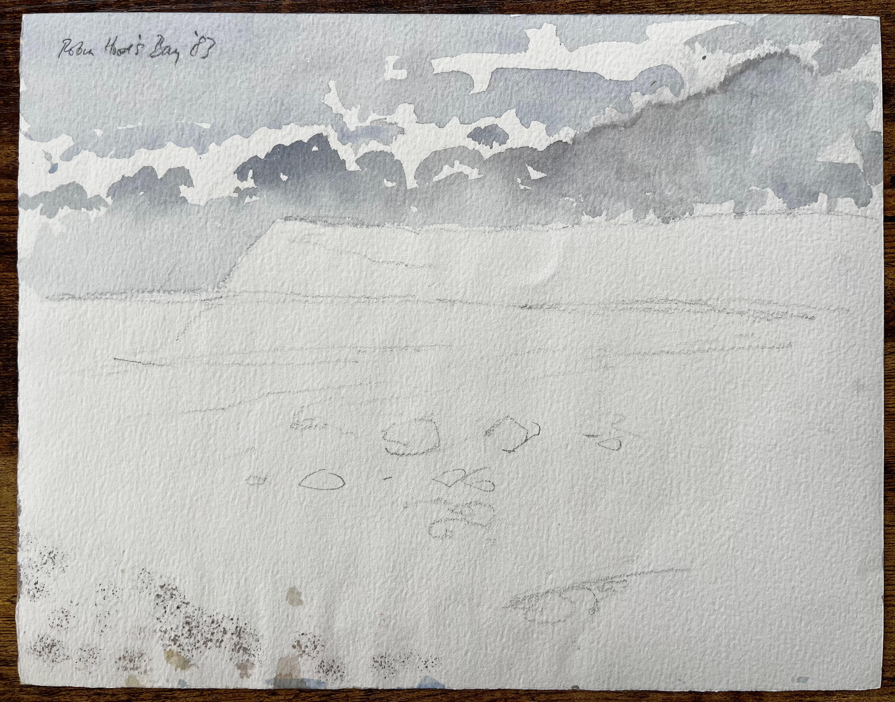 Robin Hoods Bay Headland and Shoreline Under Cloudy Sky Yorkshire 1983 For Sale 3