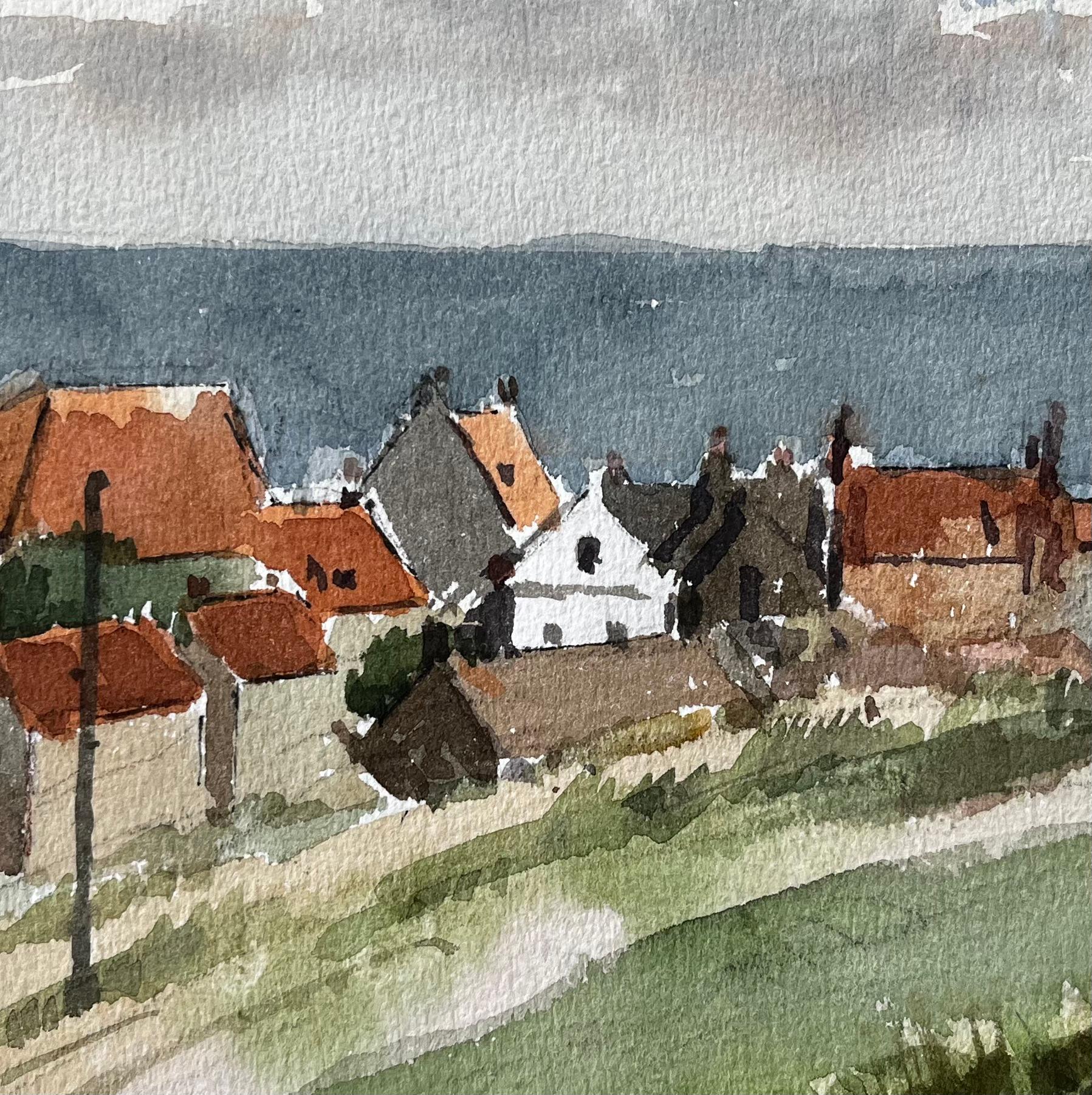 Robin Hoods Bay Rooftop View Looking Out to Sea Yorkshire Coast 1983 For Sale 2