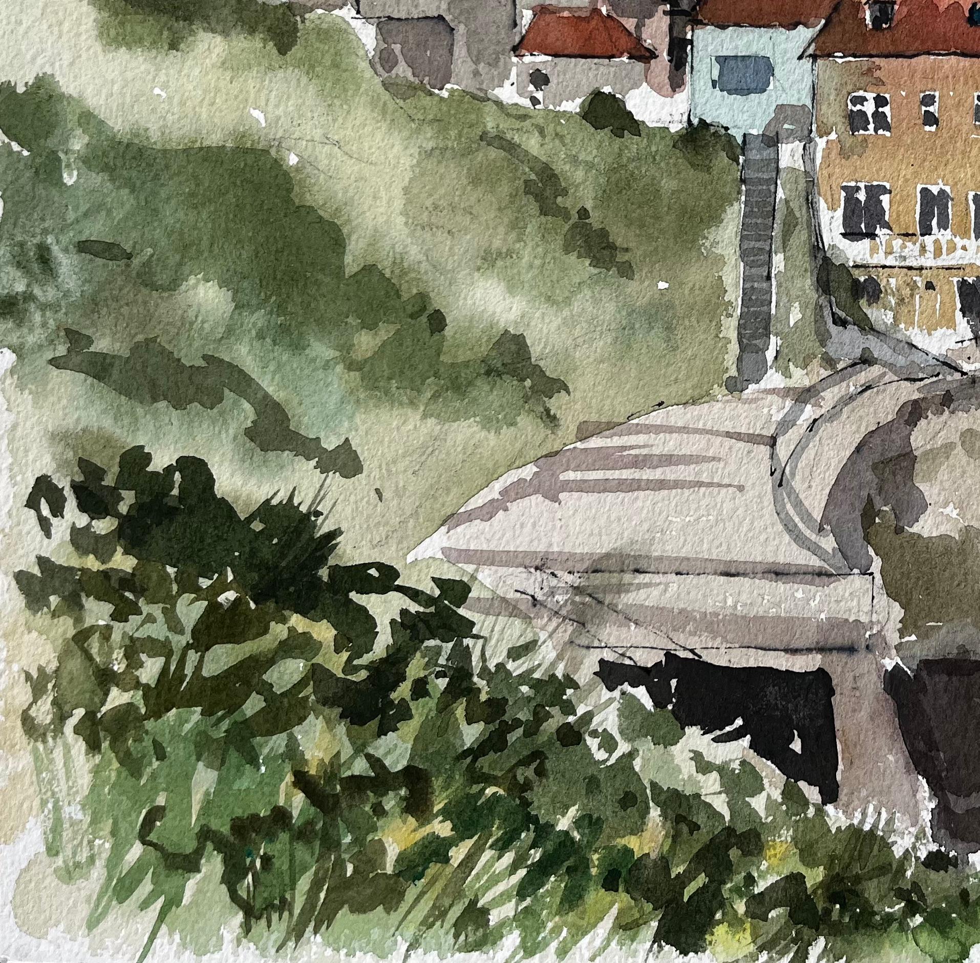 Titre : Chemin du front de mer de la baie de Robin des Bois avec des cottages à toit rouge Côte du Yorkshire 1983
Par Tony Herbert (1927-2024)
Moyen d'expression : Aquarelle sur papier, non encadrée
Taille : 10,5 pouces (hauteur) x 12 pouces