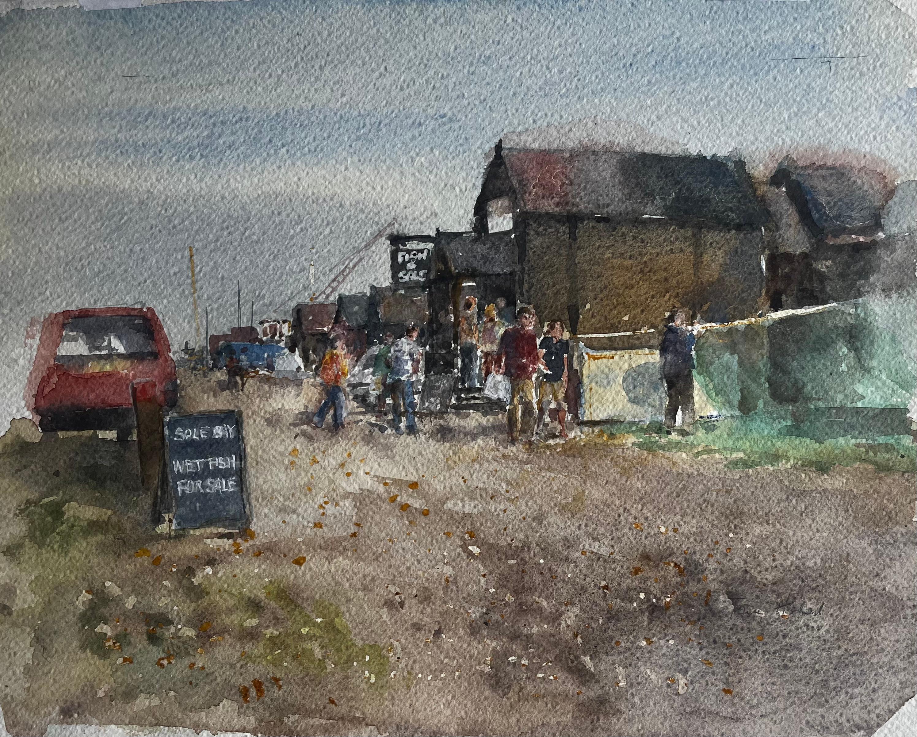 Horizontal Landscape Drawings and Watercolors