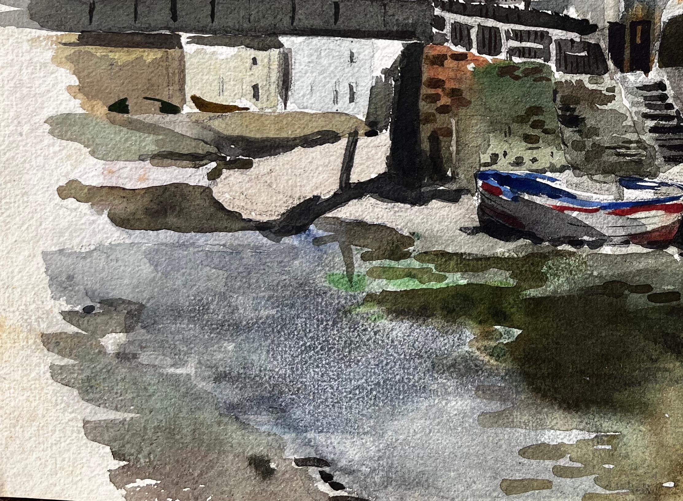 Staithes Harbour with Boats and Red Roofed Cottages North Yorkshire Coast For Sale 1