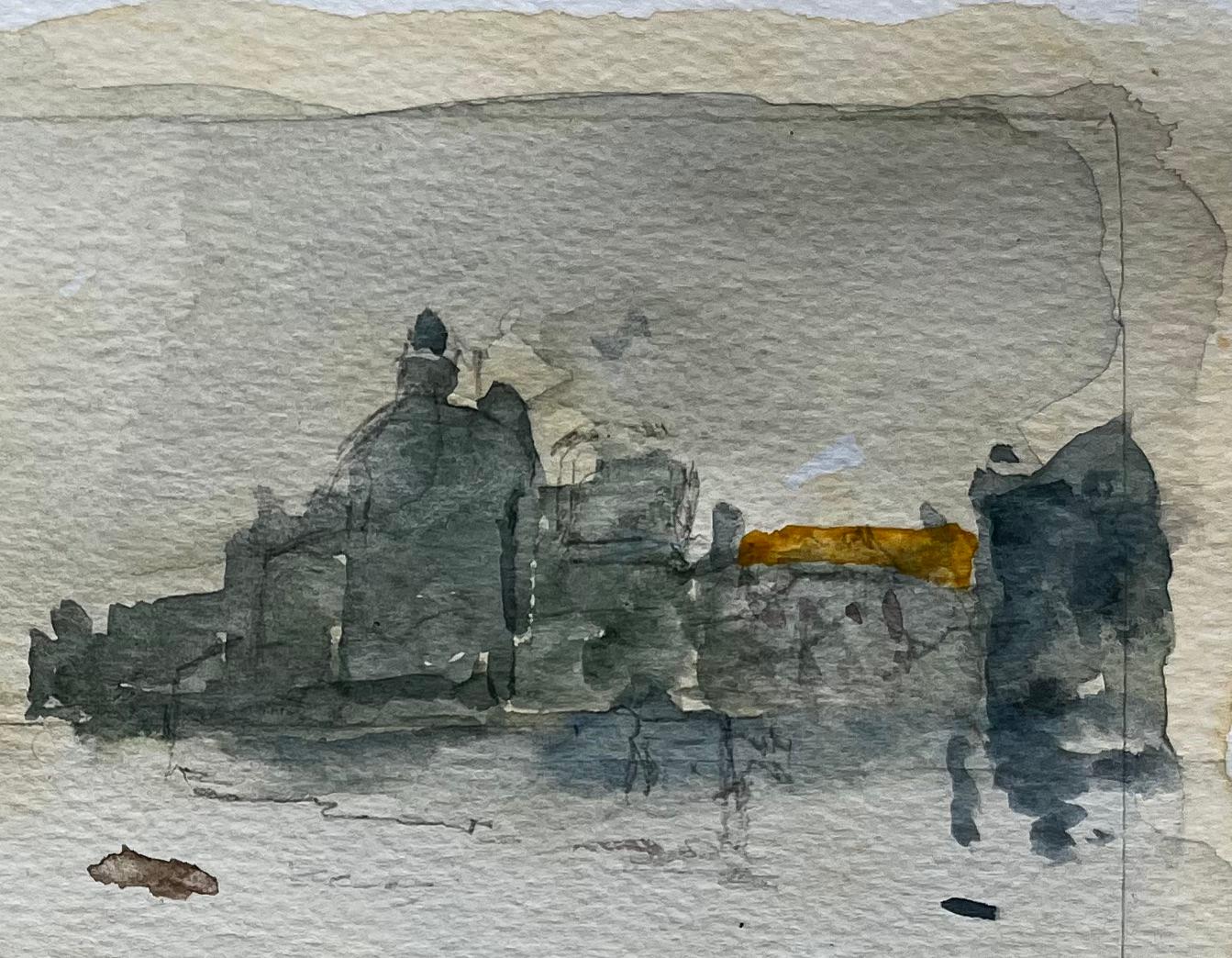 Studio sul lungofiume di Venezia firmato ad acquerello - Art Impressionismo di Anthony Herbert