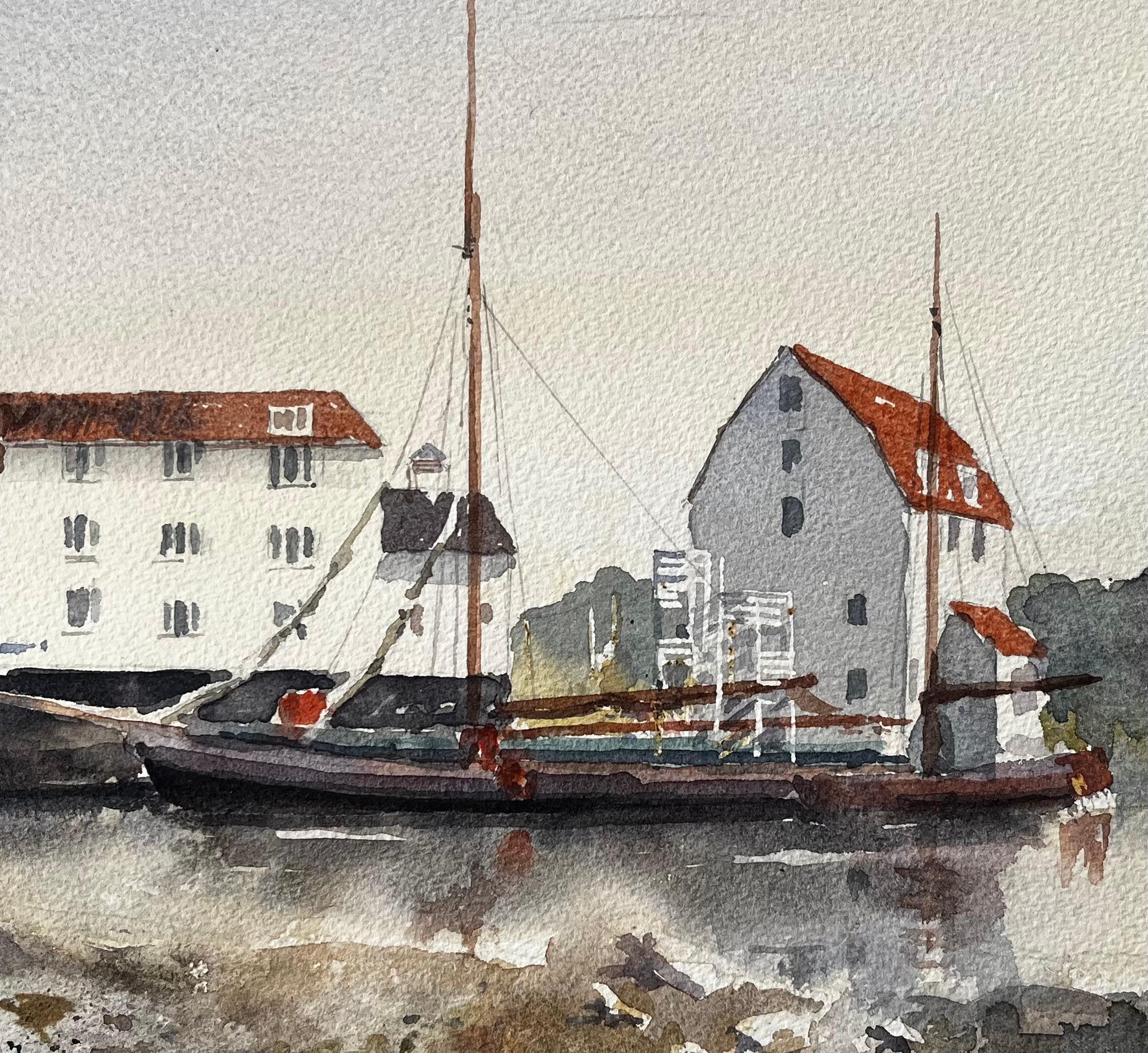 Woodbridge Tide Mill mit Thames Sailing Barge Suffolk River Scene im Angebot 2