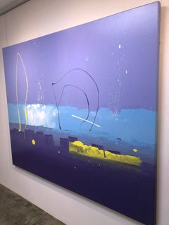 Abstract Drip Painting, Horizontal or Vertical Panel_Anthony Hunter, 61 Deep