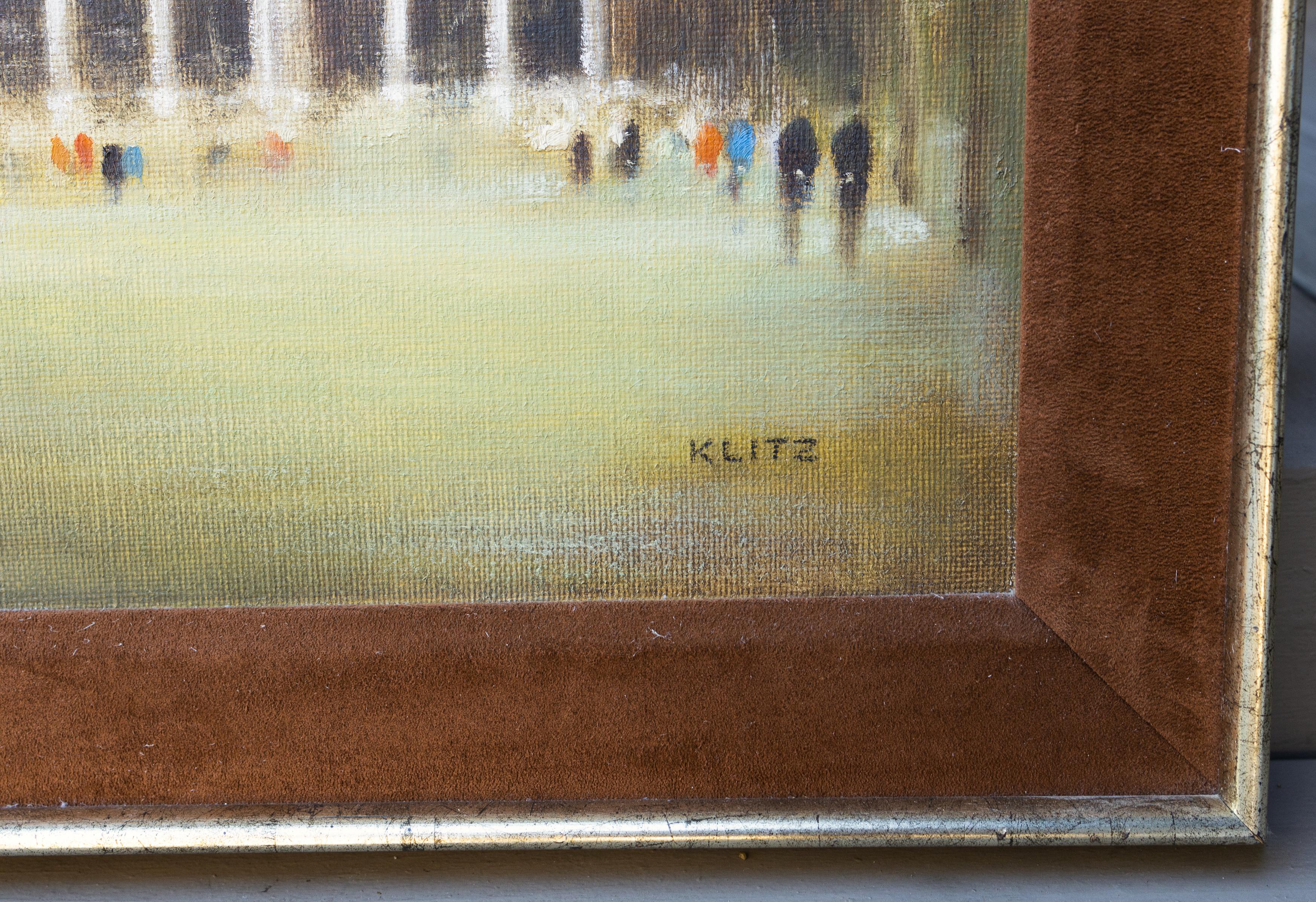 „The Pump Room Cheltenham Spa“, urbane impressionistische Szene (Impressionismus), Painting, von Anthony Klitz