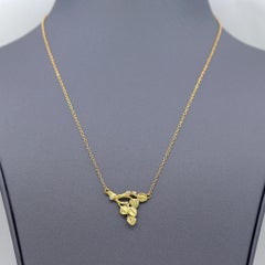 Gelbgold-Halskette mit Brillant-Weiß-Diamant-Gelbgold-Anhänger, Anthony Lent