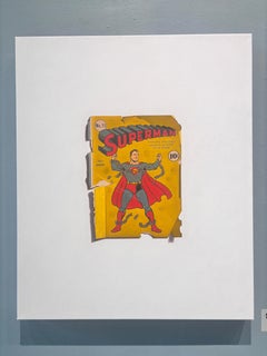 "Non Serviam (Meditaciones sobre el Paraíso Perdido)" Pintura hiperrealista, SuperMan