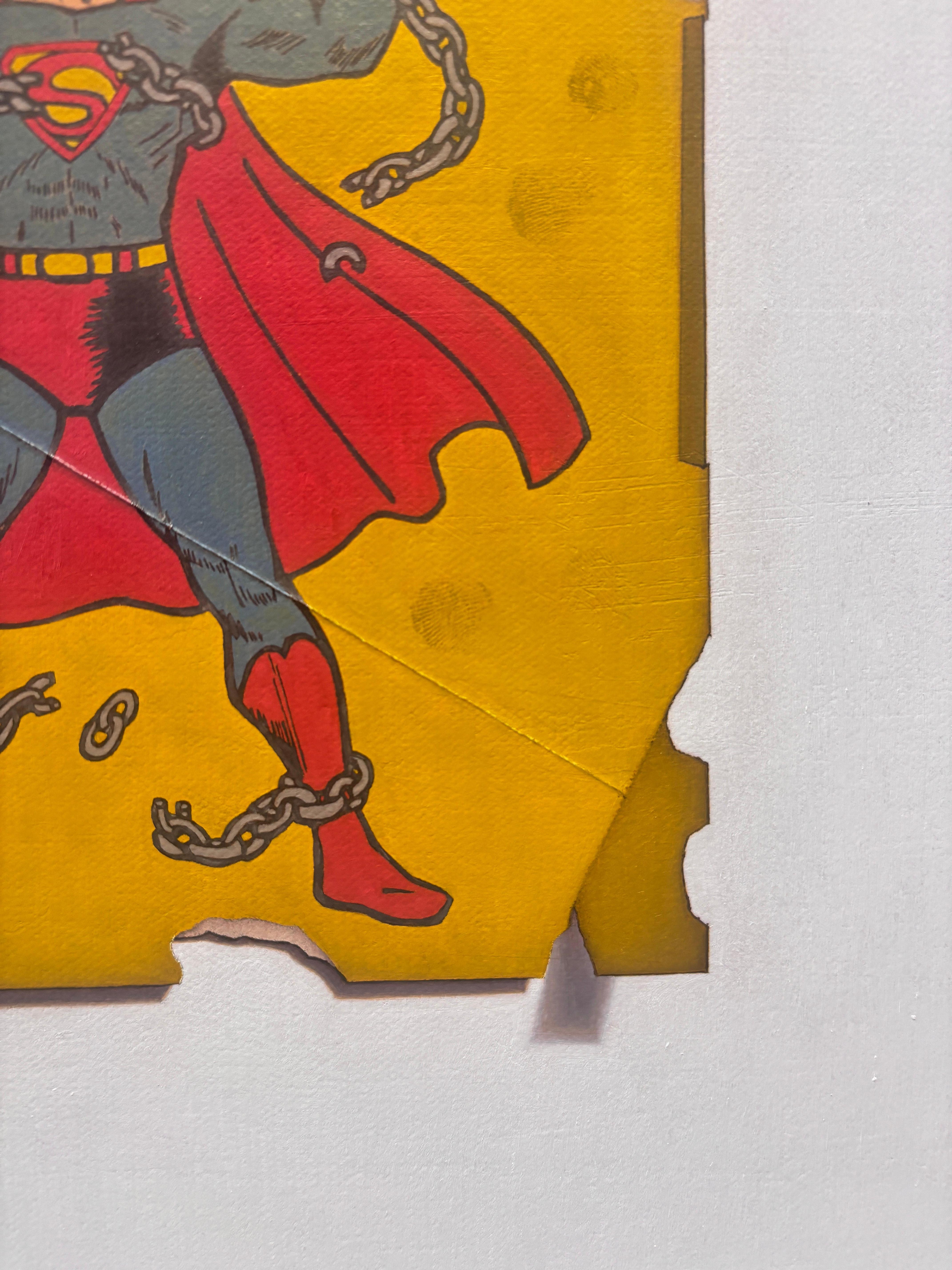 “Non Serviam (Meditations on Paradise Lost)” Hyperrealist painting, SuperMan For Sale 2