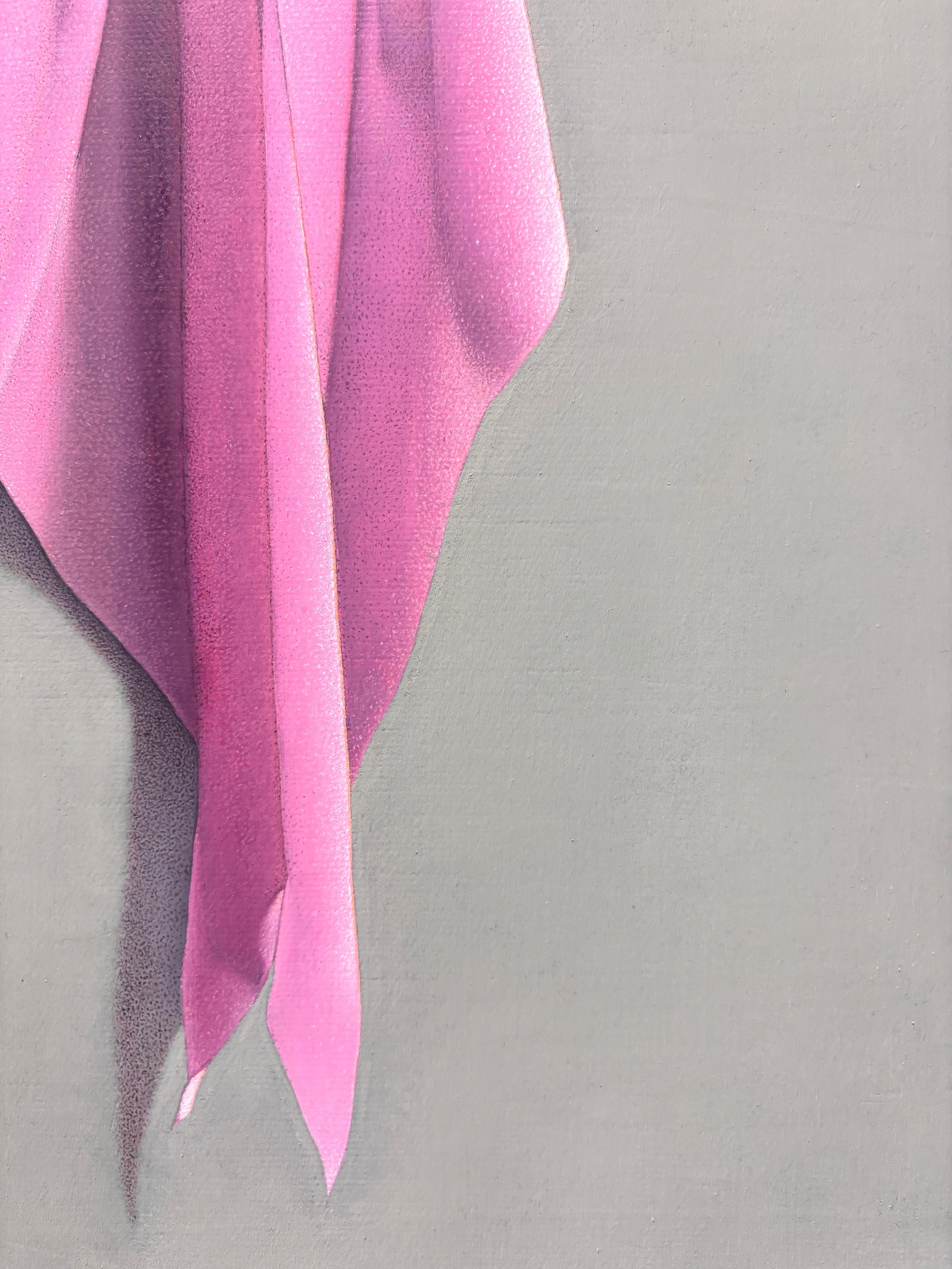 “On Art: A Manifesto” hyperrealist oil painting, hammer and pink bow, cool tones For Sale 9