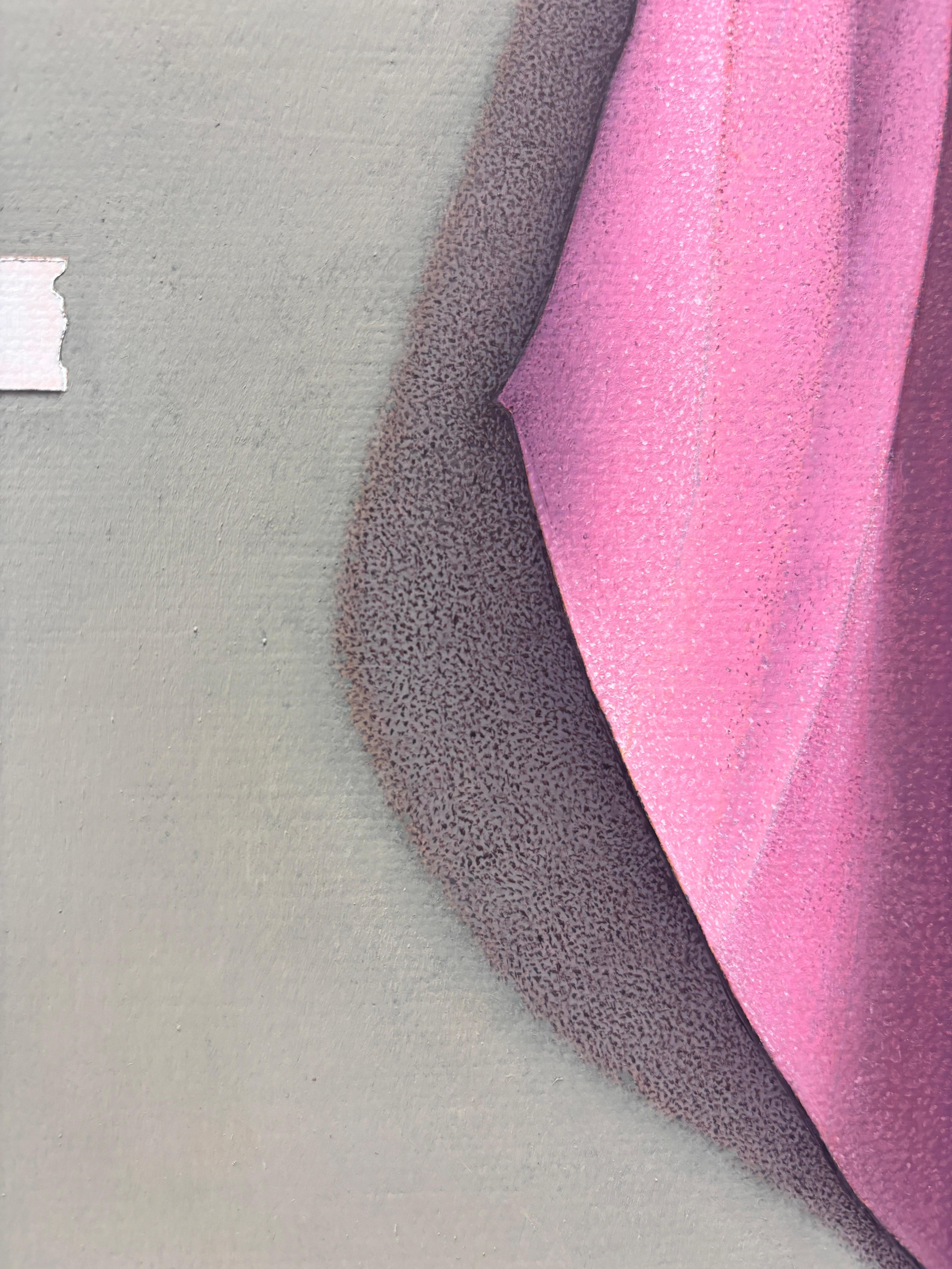“On Art: A Manifesto” hyperrealist oil painting, hammer and pink bow, cool tones For Sale 10