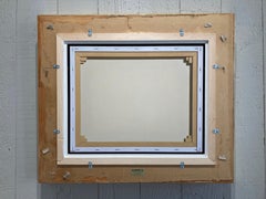 "Il dipinto, come visto dal muro" un dipinto a olio su tela, incorniciato al contrario