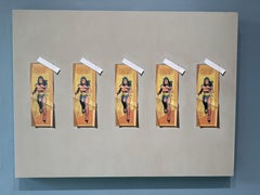 "Noi siamo Legione" pittura ad olio figurativa e iperrealista, supereroi dei fumetti