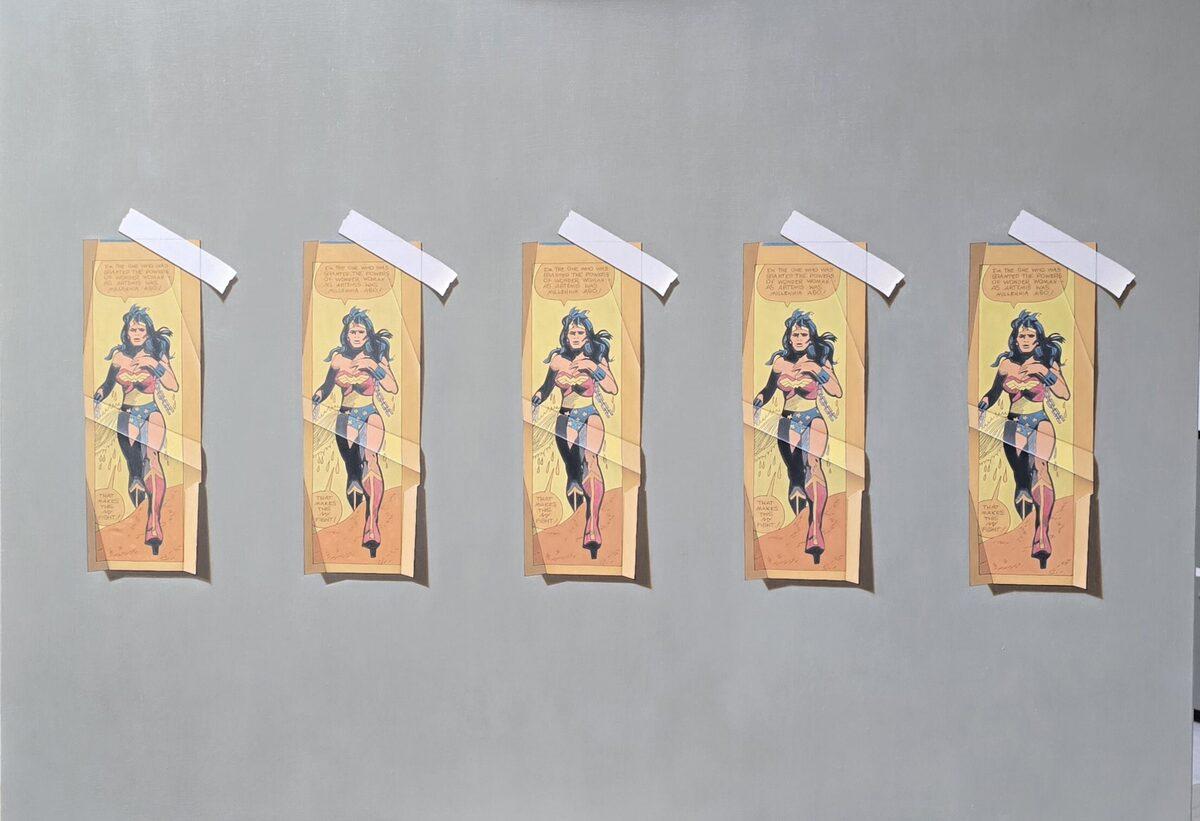 "We are Legion" peinture à l'huile figurative et hyperréaliste, super-héros de bande dessinée - Painting de Anthony Mastromatteo