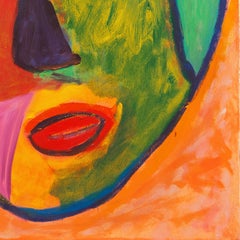 'Camille IV', figura di giovane donna in stile fauve, olio post impressionista californiano