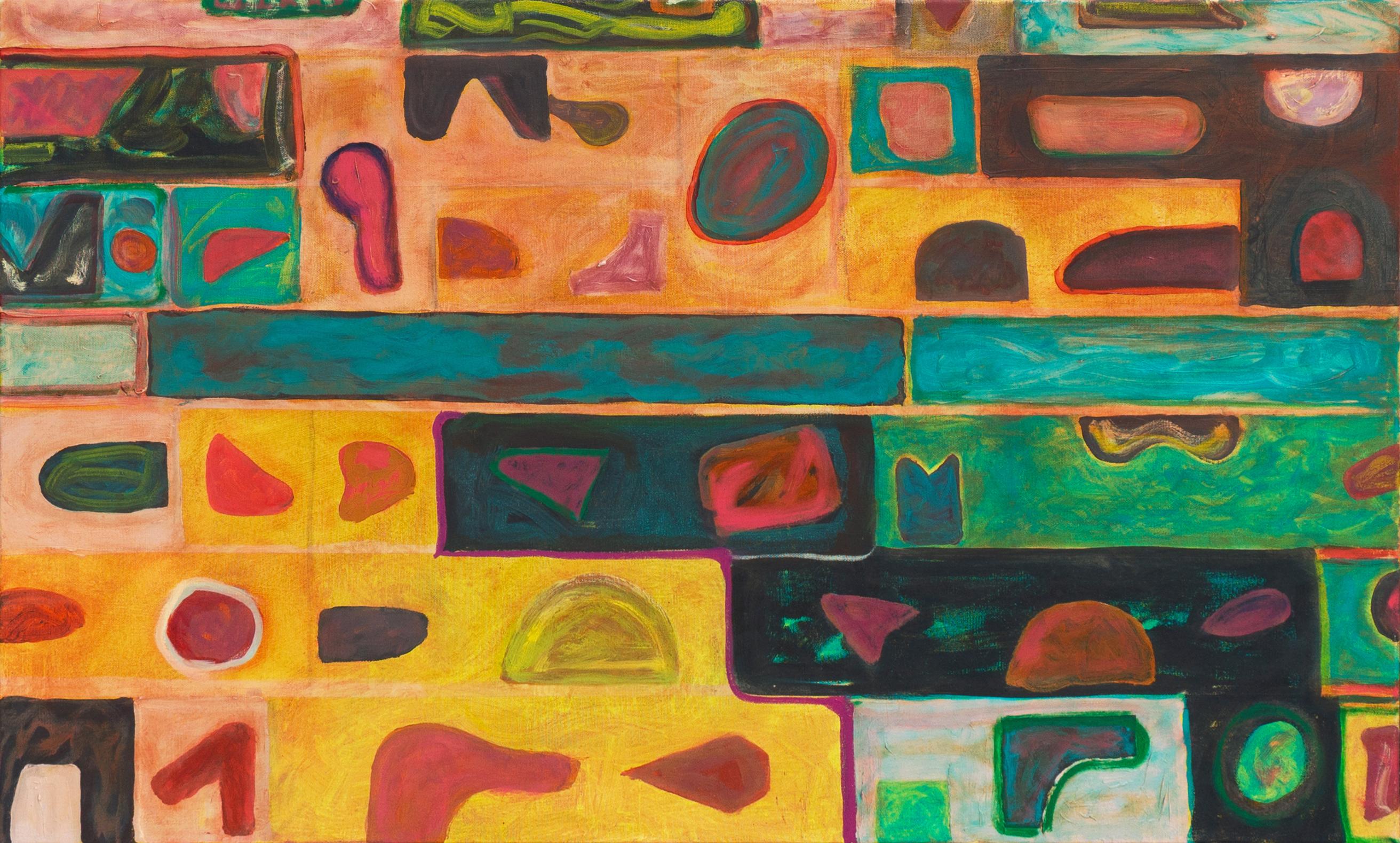 Anthony McNaught Abstract Painting – „Djibouti“, Amerikanische abstrakte Abstraktion, Esalen, Santa Cruz, Bay Area Abstraction